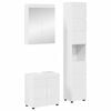 vidaXL Bathroom Furniture Set TULUM 3 pcs High Gloss White