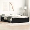 vidaXL Bed Frame without Mattress Black Oak 140x200 cm Engineered Wood