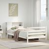 vidaXL Bookcase Bed without Mattress White 90x200 cm Solid Wood Pine