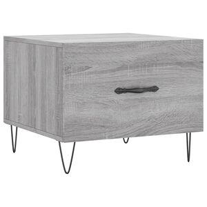 vidaXL Coffee Table Grey Sonoma 50x50x40 cm Engineered Wood