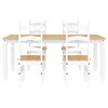 vidaXL 5 Piece Dining Set Panama White Solid Wood Pine
