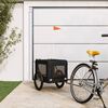 vidaXL Pet Bike Trailer Black Oxford Fabric&Iron