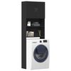 vidaXL Washing Machine Cabinet Black 64x24x190 cm Engineered Wood