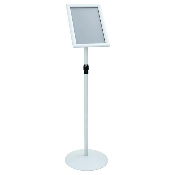vidaXL Pedestal Poster Stand Silver 33 x 33 x 123 cm PVC and Steel