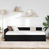 vidaXL Corner Bed Frame with Headboard Black 90 cm x 200 cm Velvet