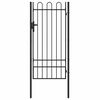 vidaXL Fence Gate Grey 100 x 200 cm Powder coated steel