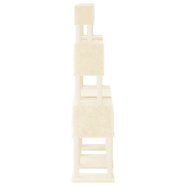 vidaXL Cat Tree with Sisal Scratching Posts Cream 199 cm