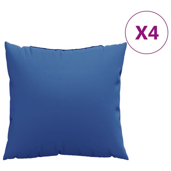vidaXL Sofa Cushions 4 pcs Royal Blue 40x40 cm Fabric