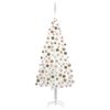 vidaXL Artificial Pre-lit Christmas Tree with Ball Set White 210 cm