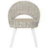 vidaXL Sofa Chair Kubu Rattan White