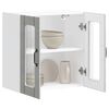 vidaXL Kitchen Wall Cabinet with Glass Door Lucca Concrete Grey Engineered Wood