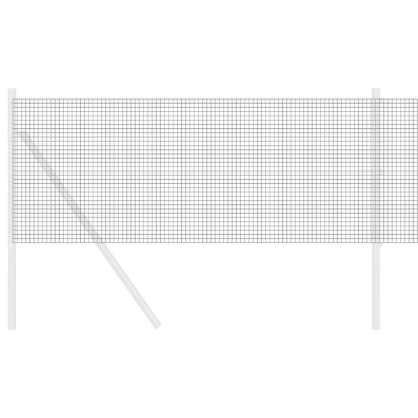 vidaXL Welded Wire Fence Grey 0.6 x 25 m