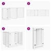 vidaXL Dog Gate with Door Foldable 6 Panels White 300 cm Poplar Wood