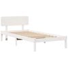 vidaXL Bed Frame with Headboard White 90 x 190 cm Solid Pine Wood