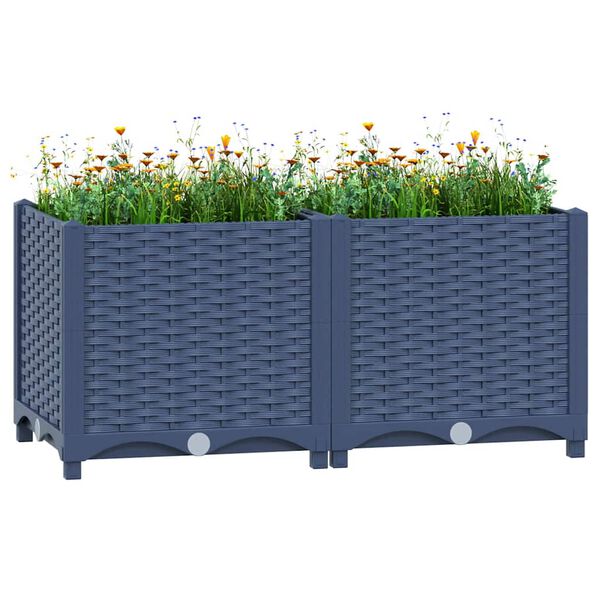 vidaXL Raised Bed 80x40x38 cm Polypropylene