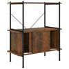 vidaXL 3-Tier Shelving Unit with Cabinet 80x40x92 cm Steel and Engineered Wood