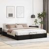 vidaXL Ottoman Bed Frame without Mattress Black Super King Faux Leather