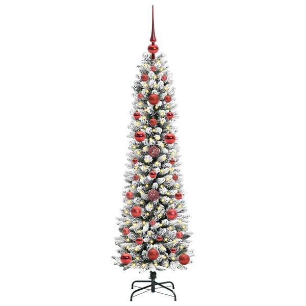vidaXL Artificial Christmas Tree with 150 LEDs with Stand White 120 cm