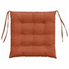 vidaXL Seat Cushions 4 pcs Red Orange 40 x 40 x 6 cm Corduroy Fabric