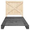 vidaXL Bed Frame without Mattress Grey 100x200 cm Solid Wood Pine