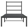 vidaXL Metal Bed Frame without Mattress with Headboard Black 80x200cm