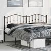 vidaXL Metal Headboard Black 180 cm