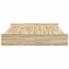 vidaXL Storage Bed Frame Sonoma Oak 140 x 190 cm Engineered Wood