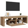 vidaXL TV Cabinet with LED Lights Artisan Oak 140x36.5x40 cm Engineered Wood