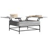 vidaXL Coffee Table Grey Sonoma 95x95x45 cm Engineered Wood and Metal