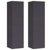 vidaXL TV Cabinet | Set of 2 | Grey | Engineered wood | Large | TV Cabinet