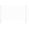 vidaXL Outdoor Wild Fence with Posts 25 x 1.4 m Galvanised Steel Mesh