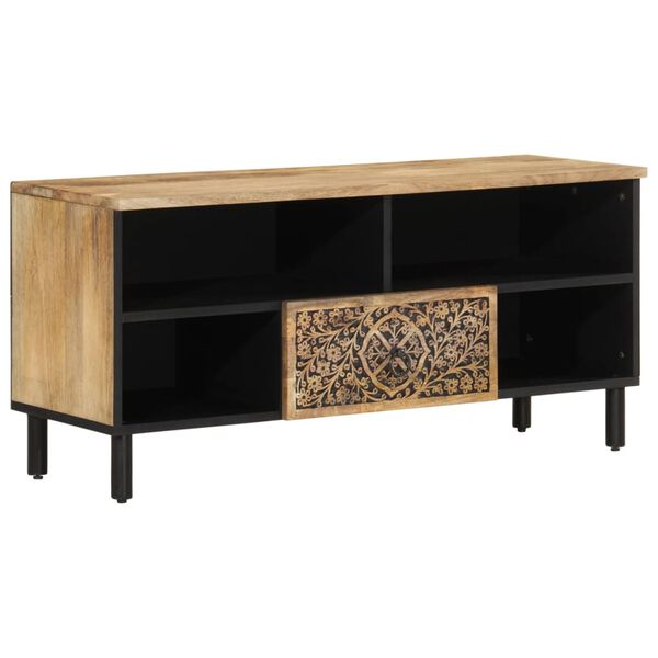 vidaXL TV Cabinet 100x33x46 cm Solid Wood Mango