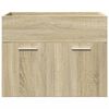 vidaXL 4 Piece Bathroom Furniture Set Sonoma Oak Engineered Wood