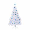 vidaXL Artificial Christmas Tree with Stand White 150 cm PVC and Steel