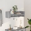 vidaXL Wall Shelf Grey Sonoma 100x35x30.5 cm Engineered Wood