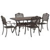 vidaXL Garden Dining Set 5 pcs Bronze Aluminium