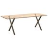 vidaXL Dining Table Legs X-Shaped 2 pcs Natural Steel 80x(72-73) cm Steel