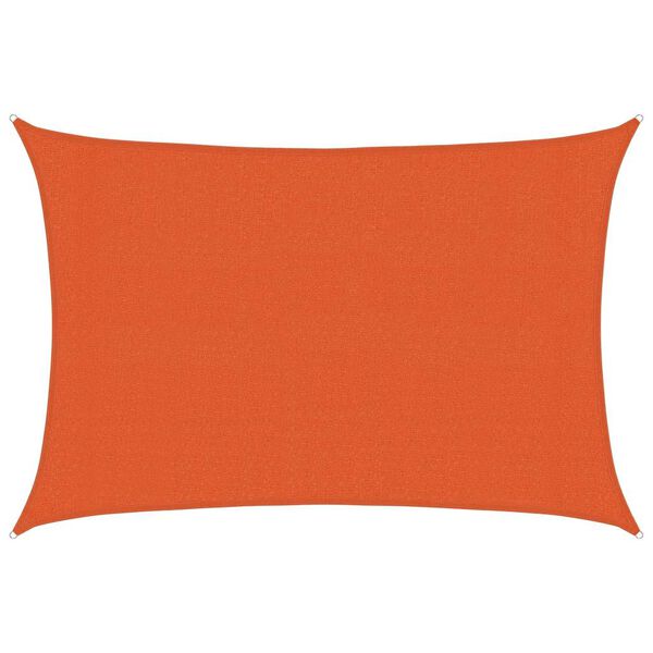 vidaXL Sunshade Sail 160 g/m² Rectangular Orange 3x4.5 m HDPE