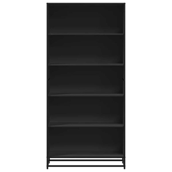 vidaXL Bookcase Black 80.5x35x170.5 cm Engineered Wood
