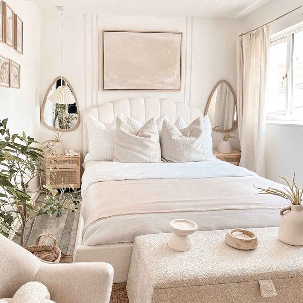 vidaXL Bedside Cabinets 2 pcs Brown Solid Wood Pine and Natural Rattan