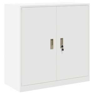 vidaXL Storage Cabinet White 90 x 40 x 90 cm Steel