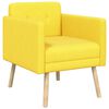 vidaXL Accent Chair Light Yellow Corduroy Fabric