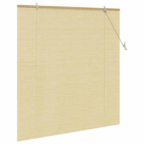 vidaXL Roller Blind with Curtains Manual Nature 140 x 160 cm Bamboo