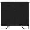 vidaXL Sideboard with Drawer Black Oak 79.5 x 35.5 x 74.5 cm