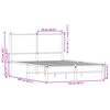 vidaXL Metal Bed Frame without Mattress Brown Oak 120x200 cm