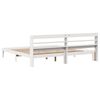 vidaXL Bed Frame with Headboard without Mattress White 200x200 cm