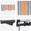 vidaXL Retractable Awning Multicolour 600 x 300 cm Polyester and Steel