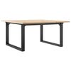 vidaXL Coffee Table O-Frame 80x80x45 cm Solid Wood Pine and Steel