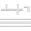 vidaXL PVC Pipe 12 pcs White 12.2 x 1.8 x 500 mm Mterialpp and PE