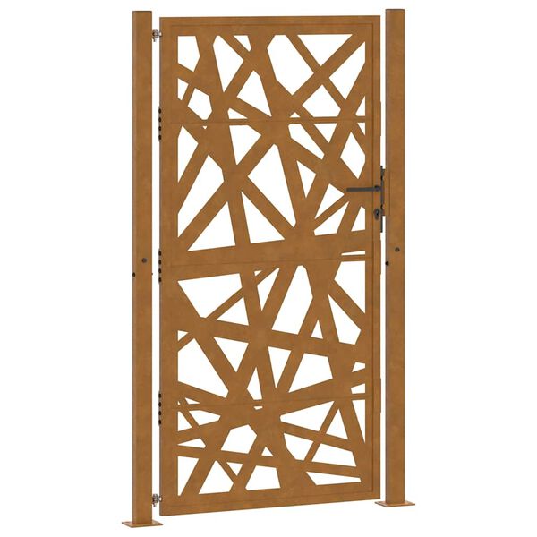 vidaXL Garden Gate 100x175 cm Weathering Steel Light Design